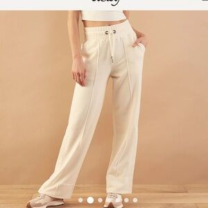 Aday Oat Perfect Walk High Rise Terry Tencel Cotton Lounge Jogger Sz L